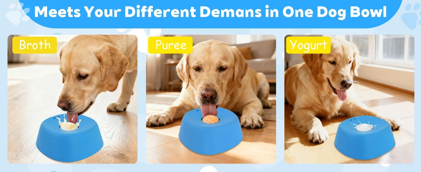 Slow Feeder Dog Bowl – Non-Slip Lick Bowl for Yogurt, Broth & Treats