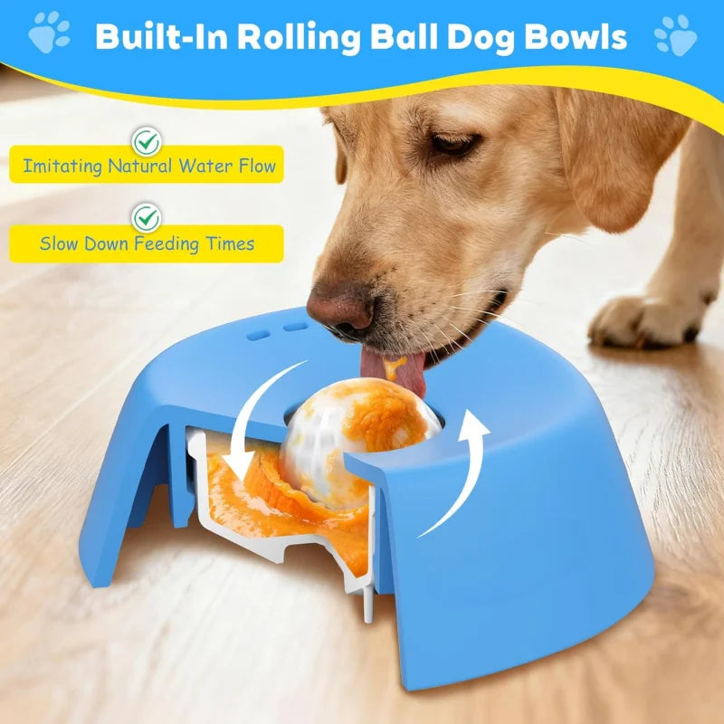 Slow Feeder Dog Bowl – Non-Slip Lick Bowl for Yogurt, Broth & Treats
