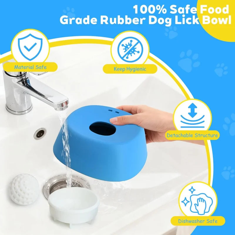 Slow Feeder Dog Bowl – Non-Slip Lick Bowl for Yogurt, Broth & Treats