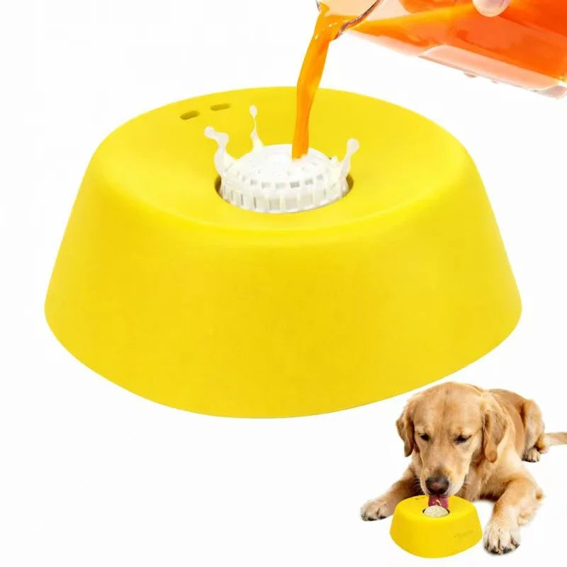Slow Feeder Dog Bowl – Non-Slip Lick Bowl for Yogurt, Broth & Treats